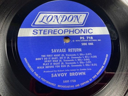 K5-45 SAVOY BROWN Savage Return - 1978 - PS 718 - Picture 5 of 7