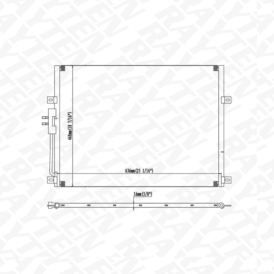 Aluminum Condenser For 99-03 Jeep Grand Cherokee 4.7L 4.0L L6 V8 Fits AC4925 Foto 3 de 4