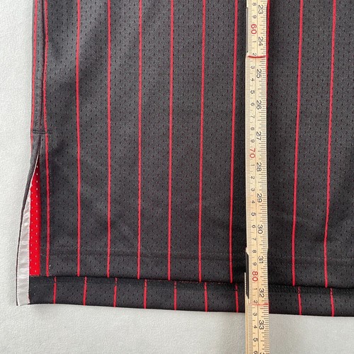 Mitchell & Ness X Just Don Chicago Bulls Sz M Black Premium NBA Jersey Pinstripe - Picture 9 of 9
