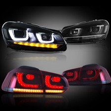 VLAND LED Headlights & Tail Lights For VOLKSWAGEN Golf MK6 2010-2014 Sequential