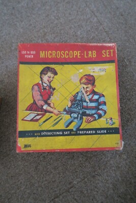 Vintage Mikroskop Labor Kinder Objektträger Set