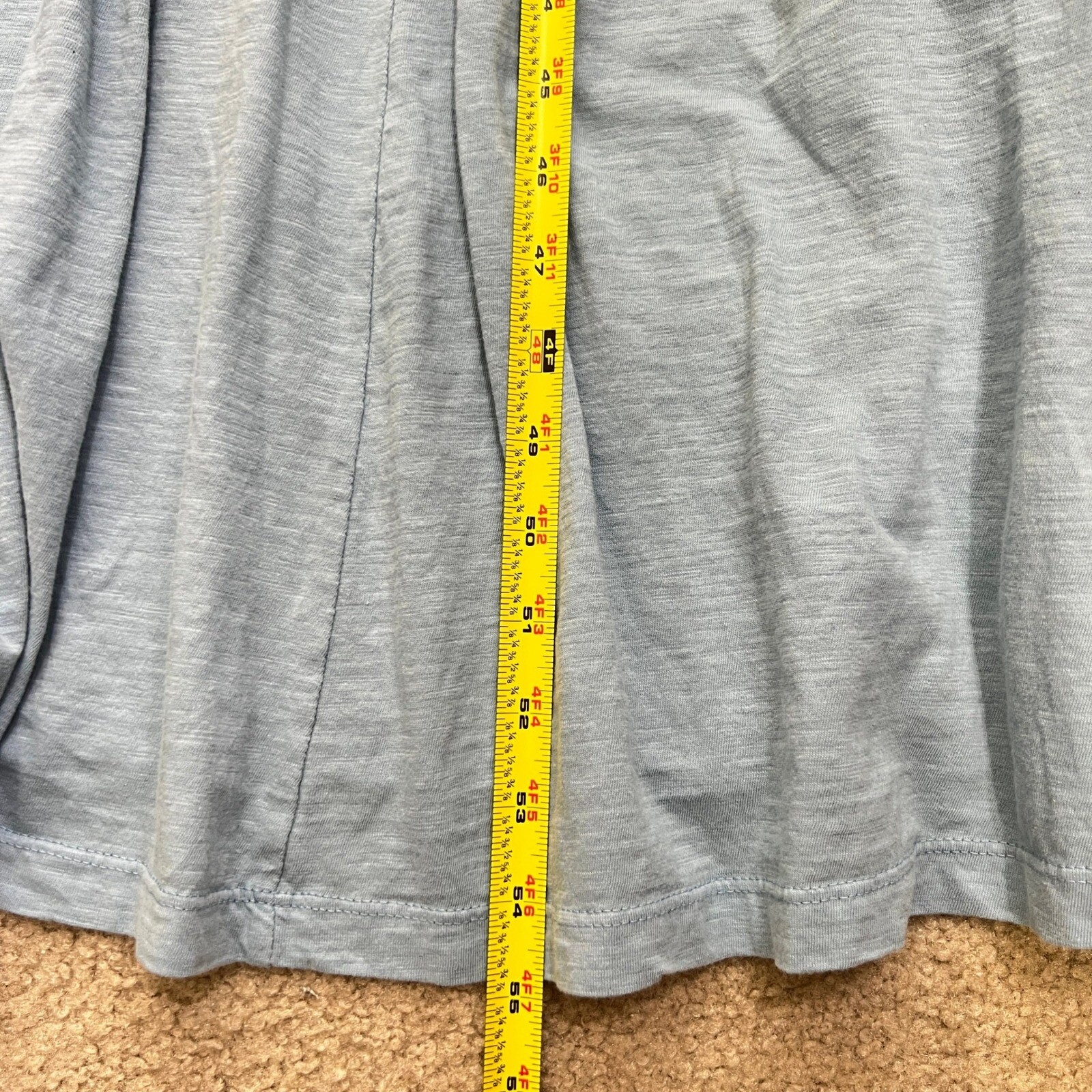 Dip Organic Cotton Maxi Dress Casual Sundress Criss Cross Back Blue Large