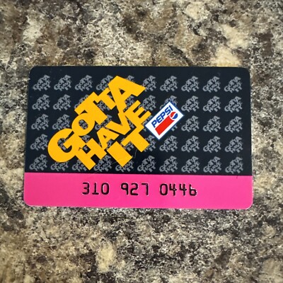 Vintage 1990's Pepsi Gotta Have It Membership Card | eBay