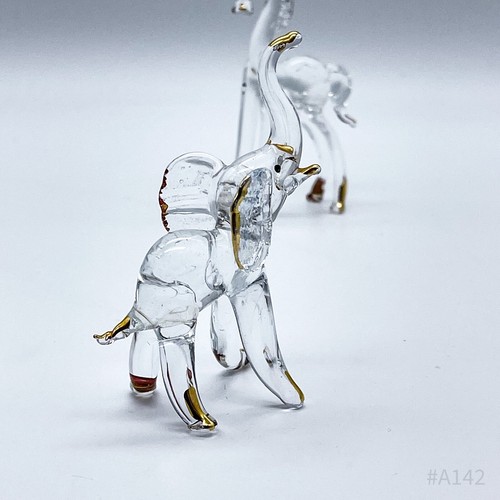 2er Juego Vintage Figuras de Cristal Elefante & Caballo Miniatura Glaskunst - - Picture 6 of 11