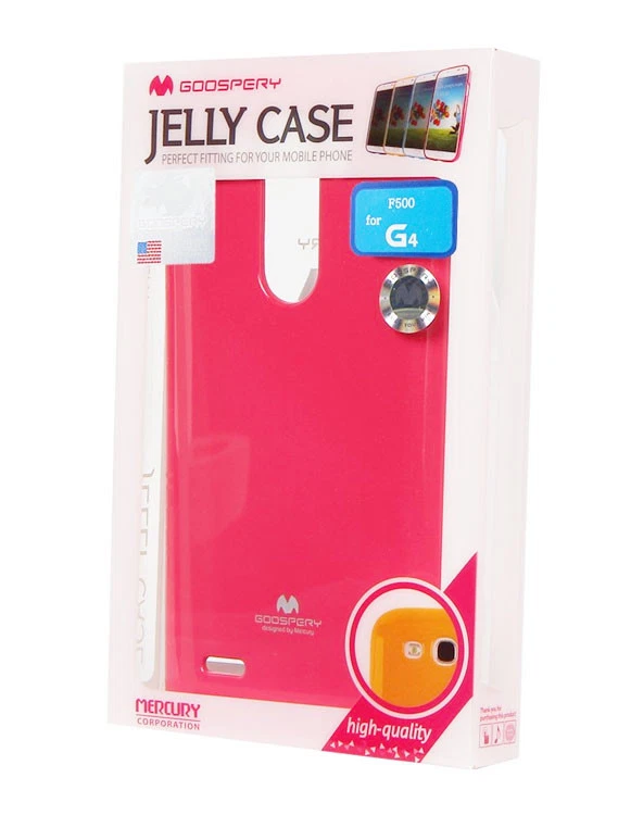 Funda nueva en caja para teléfono 'LG G4', genuina "Jelly Case" de Goospery, acabado rosa/perla Foto 2 de 2