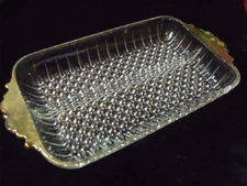 FANCY SMALL CANDY/NUT DISH WITH GOLD TRIM HANDLES, LIKE MOM HAD FOR BRIDGE GAMES