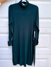 ELIZA J.TURTLENECK GREEN LONG SLEEVE DRESS - L.