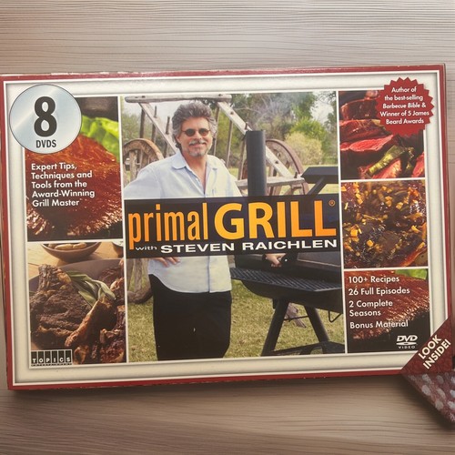 Primal Grill With Steven Raichlen: Season 1 And 2 Disc Set 8 DVD NEW SEALED Rare