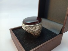 Anello uomo agata naturale in argento sterling 925 anello fatto a mano 