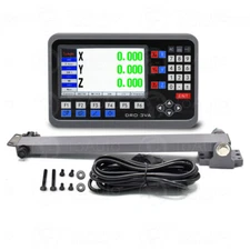 3 Axis LCD Digital Readout 6" 12" 24" Linear Scales DRO Display Kit, US STOCK