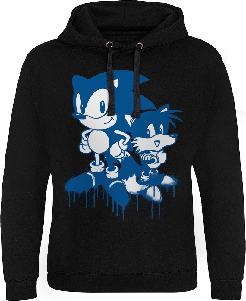Ежик Соник Sonic and Tails покрасил толстовку с капюшоном Epic в черный цвет 11290₽
