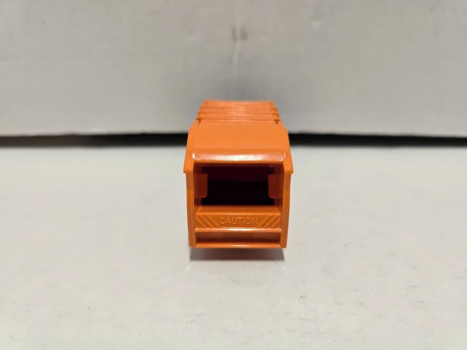 Vintage Garbage Refuse Truck Metro D.P.W. 66 Superfast Orange Matchbox 3" 1979 - Image 4 of 4