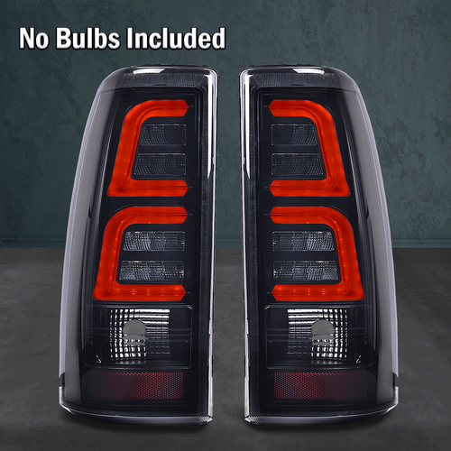 Fit For 99-02 Chevy Silverado/GMC Sierra Smoked LED Tube Tail Lights Brake Lamps - Picture 2 of 11