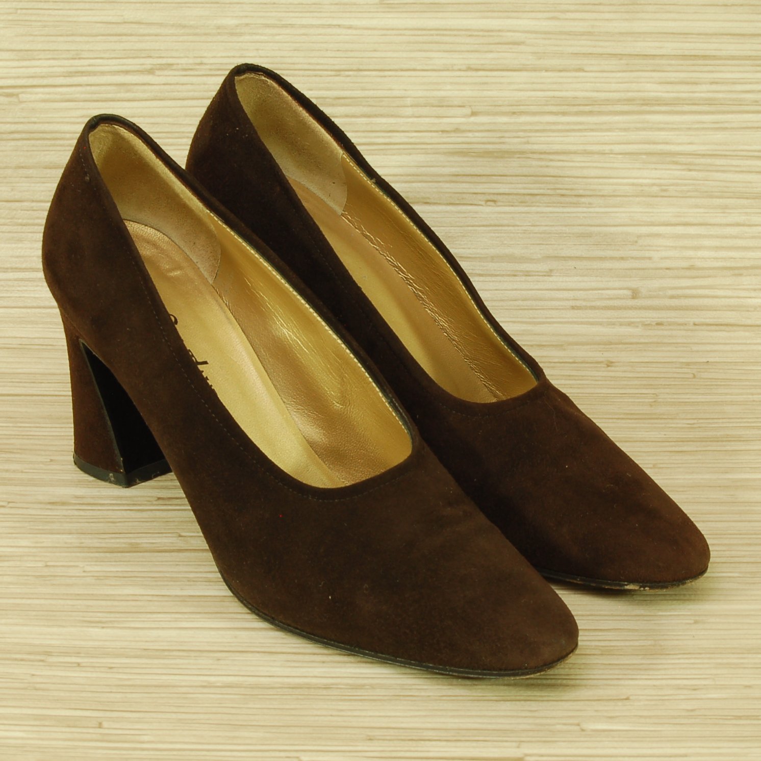 Scarpe decolte classiche donna Yves Saint Laurent scamosciate marroni taglia 6 5 M Italia YSL