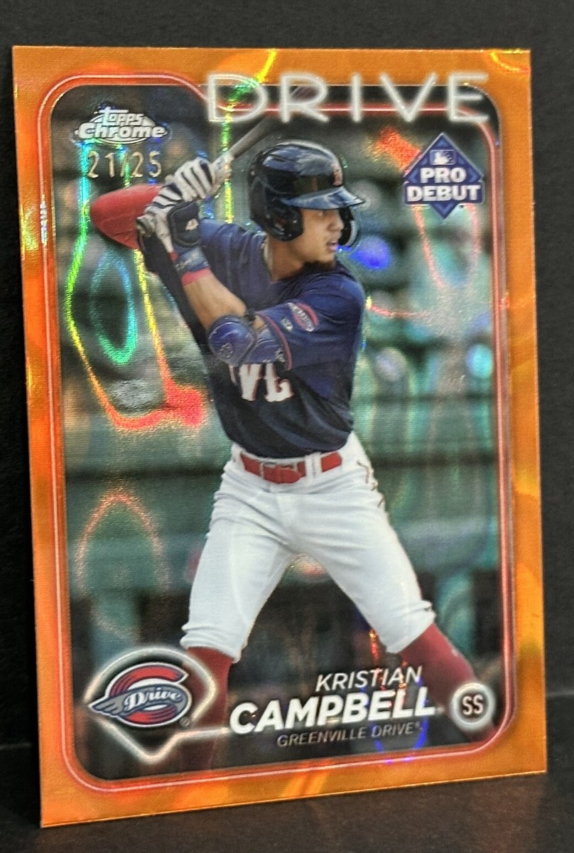 2024 Topps Chrome Pro Debut Baseball Kristian Campbell Orange Lava