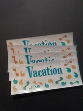 Creative Memories ~ Lot of Four Studio Stickers ~ 2" x 5" ~  Vacation 