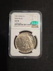 1921 High Relief Peace Silver Dollar NGC AU-58 CAC