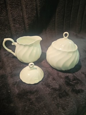 Friesland Melitta fine Bone China Soiree weiß , RAR, Milch u. Zucker -  Vintage 