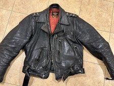 Vtg 60s 50s Harley Davidson D Pocket Leather Motorcycle Jacket Steerhide Size 40