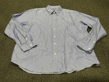 Polo Ralph Lauren Blue Plaid Long Sleeve Button Down Shirt XLT Preppy Pony