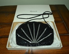 VINTAGE BEADED EVENING BAG PURSE SCALLOPED EDGE HAND MADE 1960's