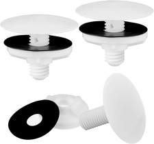 3 Pcs White Faucet Hole Covers Sink Plugs 2" Plastic Blanking Caps for Kitchen