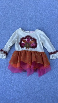 Little Lass Baby Girls Turkey Tutu Dress Top 12M - E86
