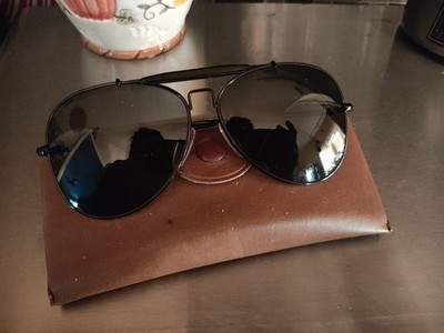 Vintage Bushnell Outdoorsman Shooting Glasses Black Sunglasses - With Case 1970s