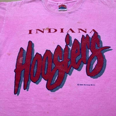 Vintage 1989 Indiana Hoosiers NCAA Athletics Sports Collegiate T 