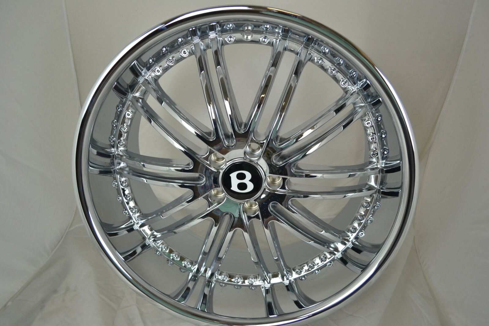22-inch Bentley Continental GT Spur Chrome Wheels 2003-2011 GTX23 5x112 Lugs