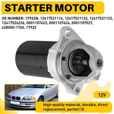 For BMW Z4 Coupe E86 Starter Motor 12V 1.1KW 9 Tooth Clockwise 12417521116 IL