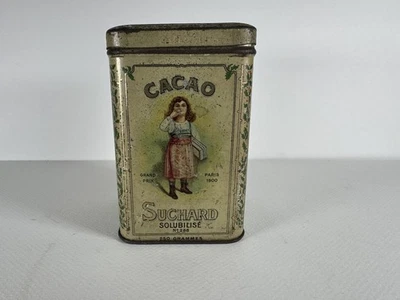 Ancienne boite chocolat Suchard en fer blanc lithographiée 250g (1903-1910) - Photo 1/4