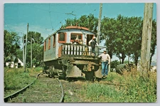 Postcard Mason City & Clear Lake 53 Freight Trolley Baldwin-Westinghouse Class B