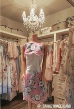 Vintage Barbie Fashion Clone Size Or Handmade Floral Sheath Dress