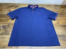 VINEYARD VINES Shirt Men's Large Navy Performance USA Flag Whale Stretch Polo