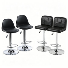 Heavy Duty Bar Stools Set of 2, Commercial Grade Swivel with Built-in Footrest