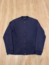 A.P.C. Cotton Zip Jacket M Navy Minimalist Casual Outerwear Excellent Condition