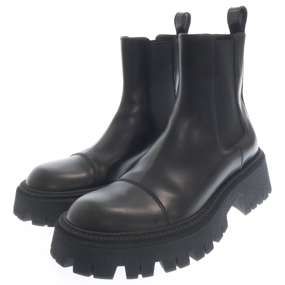 Balenciaga Tractor 20mm Black High Cut Leather Chelsea Boots Balenciaga Tractor 20mm Black High Cut Leather Chelsea Boots