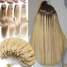 Micro Loop Ring Beads Hair Extensions Real Russian Human Remy Hair Extensions