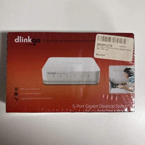 D-Link Dlinkgo GO-SW-5G Compact 5 LAN Port Gigabit Desktop Switch -B23