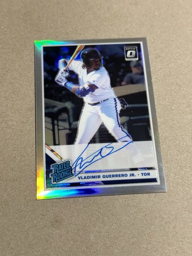 2019 Donruss Optic Vladimir Guerrero Jr. Rated Rookies Silver PRIZM Auto #RPS - VG