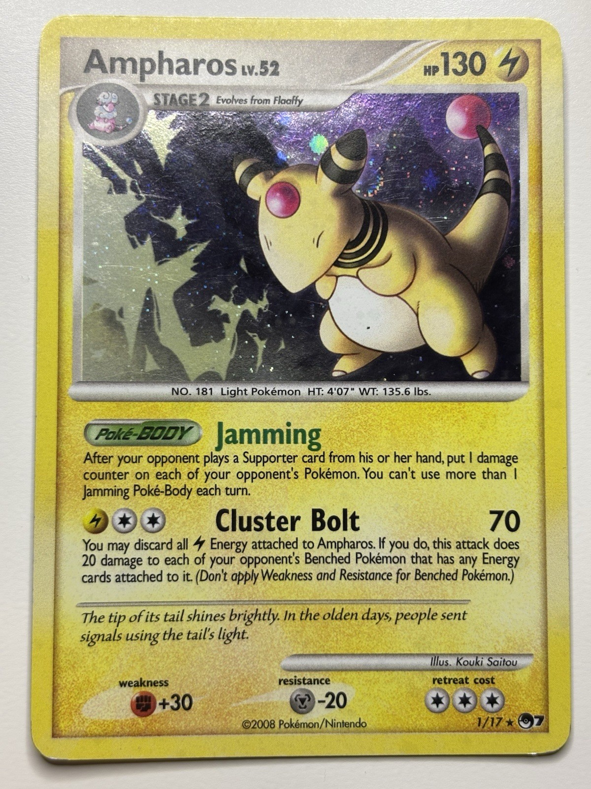 Pokemon Ampharos 1/17 POP Series 7 Promos Holo Rare LP