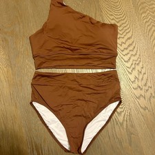 Brown One Shoulder Bikini