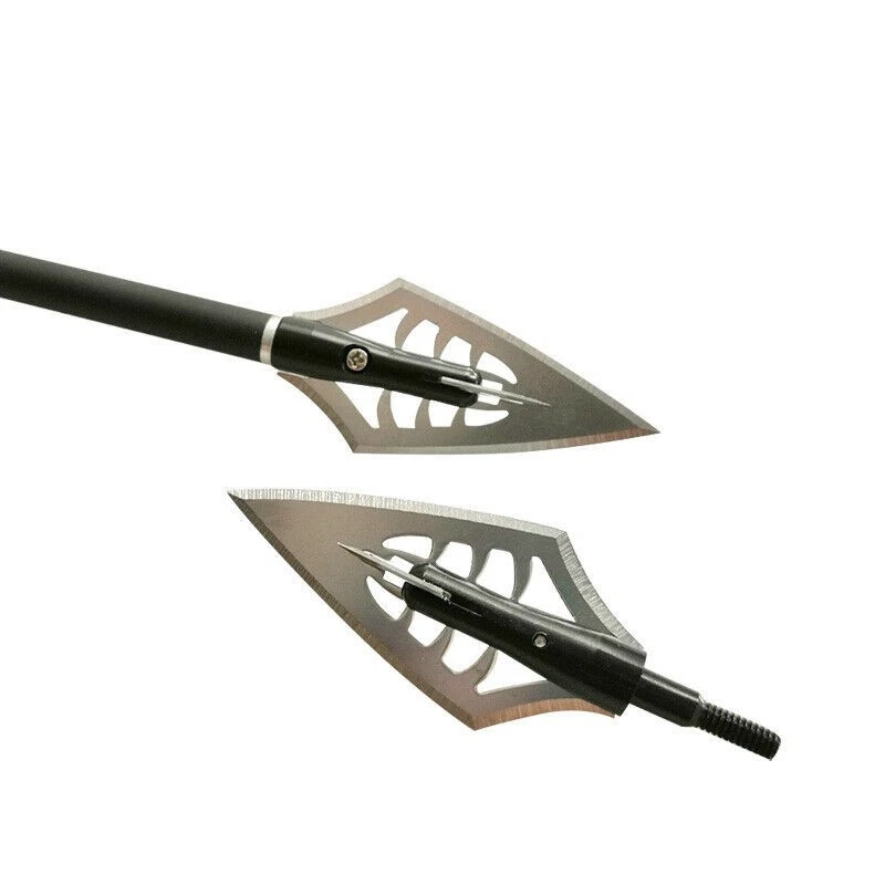 Archery Hunting 2 Blade Broadheads 150 Grain 12-Pack Compound Bow Arrowheads - Image 2 of 4