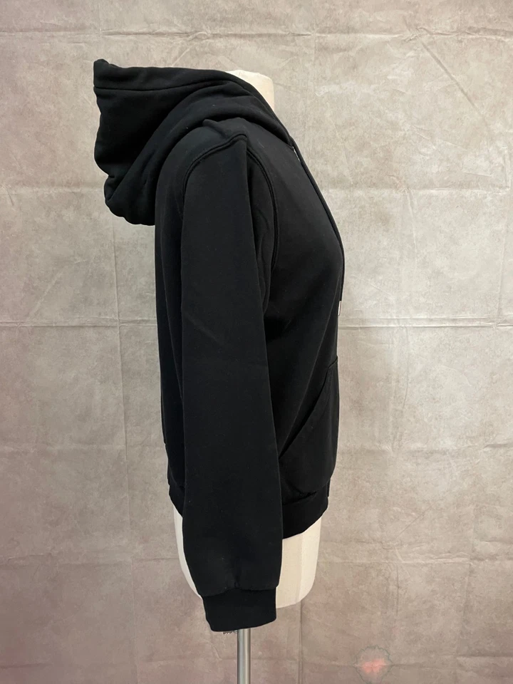 Sudadera con capucha negra con cremallera completa talla M de H&M para mujer Foto 4 de 4