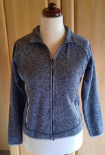 Damen - Strick Fleece Jacke - ICEPEAK - Größe 40/42  - blau grau