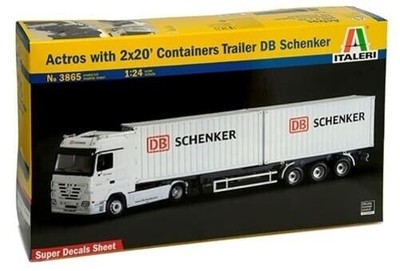 Italeri 3865 Mercedes-Benz Actros with two 20ft Containers Trailer 1/24