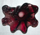 🌟 Unusual Vintage Murano? Style Art Glass Bowl AMETHYST PURPLE Ashtray MCM — photo 4