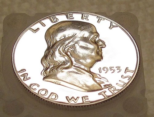 1953 Gem  Proof  Franklin  EYE CANDY " Blazing  Original  Luster "  #214 ~  8