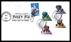 Mayfairstamps Canada FDC 2001 hot air ballons 47 cents mixed Porky Pig nakano pe